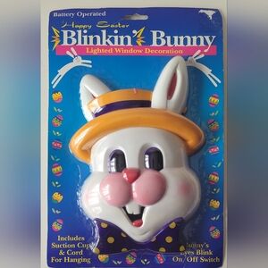 Vintage Blinkin Bunny Lighted Window Decoration New